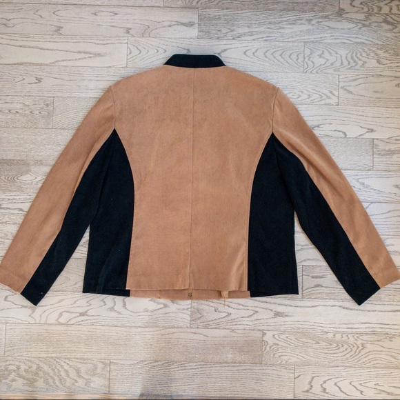 suede-like colorblock jacket - Picture 2 of 5